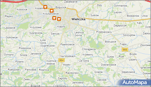 mapa Mietniów, Mietniów na mapie Targeo