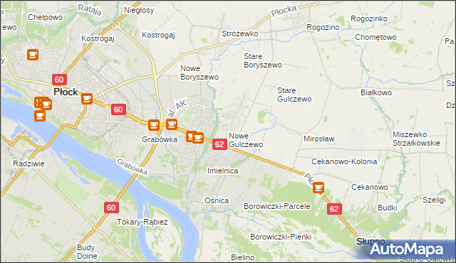 mapa Nowe Gulczewo, Nowe Gulczewo na mapie Targeo
