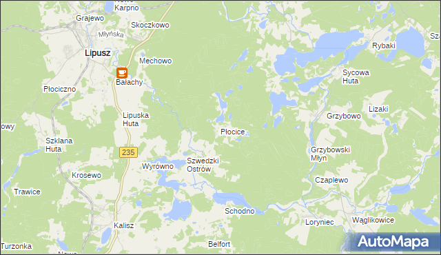 mapa Płocice, Płocice na mapie Targeo