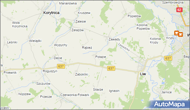 mapa Połazie, Połazie na mapie Targeo