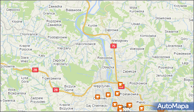 mapa Rdziostów, Rdziostów na mapie Targeo