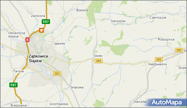 mapa Stolec gmina Ząbkowice Śląskie, Stolec gmina Ząbkowice Śląskie na mapie Targeo