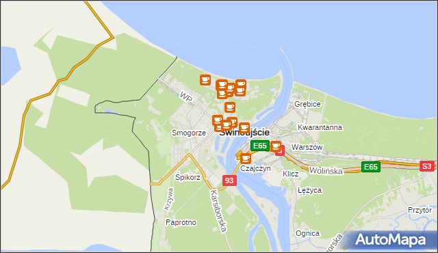 mapa Świnoujście, Świnoujście na mapie Targeo