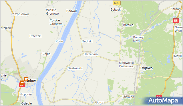 mapa Szkaradowo Wielkie, Szkaradowo Wielkie na mapie Targeo