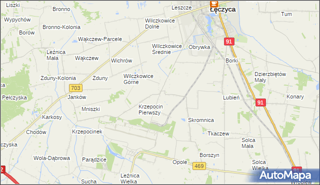 mapa Topola Katowa, Topola Katowa na mapie Targeo