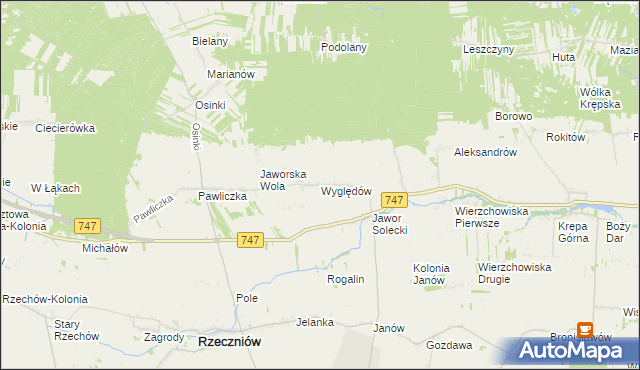 mapa Wyględów, Wyględów na mapie Targeo