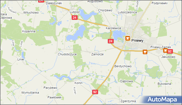 mapa Zamorze, Zamorze na mapie Targeo
