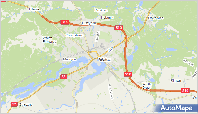 mapa Wałcz, Wałcz na mapie Targeo