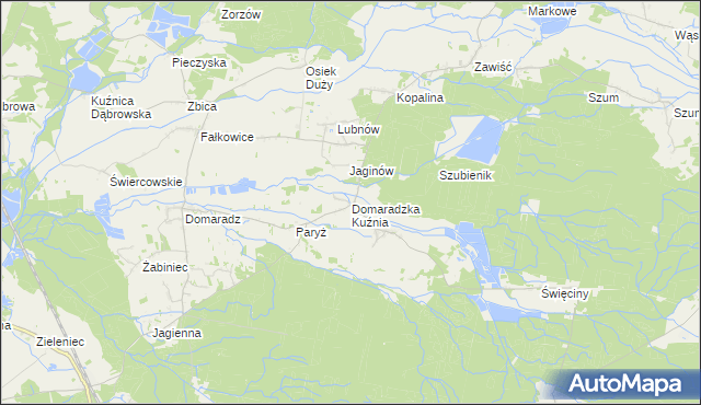 mapa Domaradzka Kuźnia, Domaradzka Kuźnia na mapie Targeo