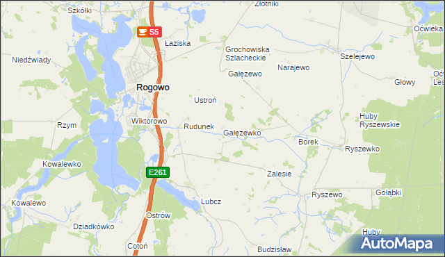 mapa Gałęzewko, Gałęzewko na mapie Targeo