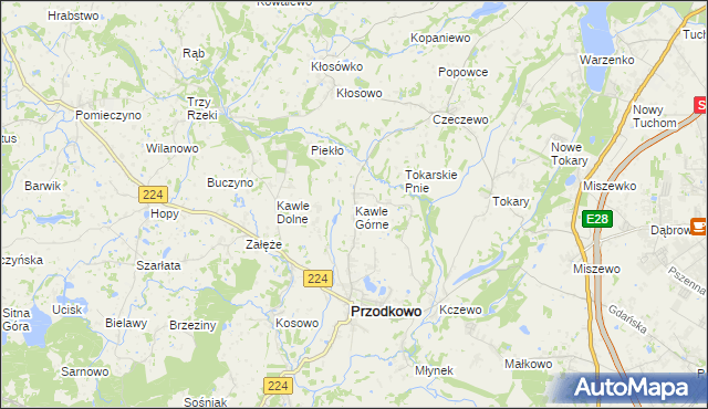 mapa Kawle Górne, Kawle Górne na mapie Targeo