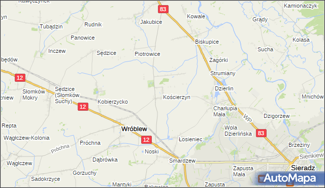 mapa Kościerzyn, Kościerzyn na mapie Targeo