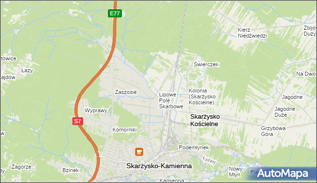 mapa Lipowe Pole Skarbowe, Lipowe Pole Skarbowe na mapie Targeo