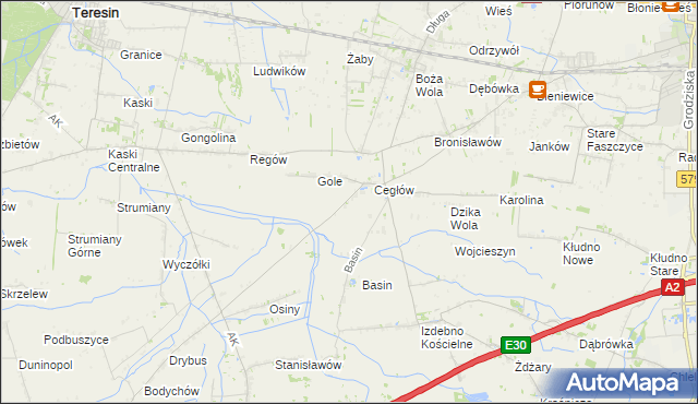 mapa Murowaniec gmina Baranów, Murowaniec gmina Baranów na mapie Targeo
