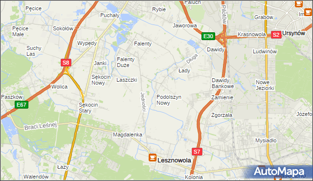 mapa Podolszyn, Podolszyn na mapie Targeo