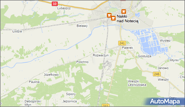 mapa Rozwarzyn, Rozwarzyn na mapie Targeo