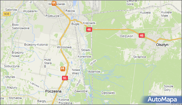 mapa Bloki Kolejowe, Bloki Kolejowe na mapie Targeo