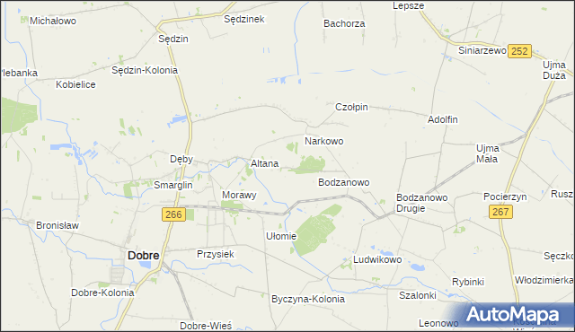 mapa Borowo gmina Dobre, Borowo gmina Dobre na mapie Targeo