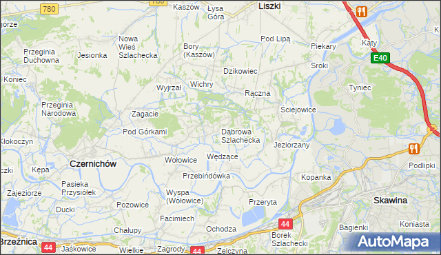 mapa Dąbrowa Szlachecka, Dąbrowa Szlachecka na mapie Targeo