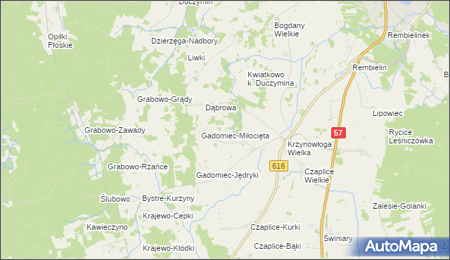mapa Gadomiec-Peronie, Gadomiec-Peronie na mapie Targeo