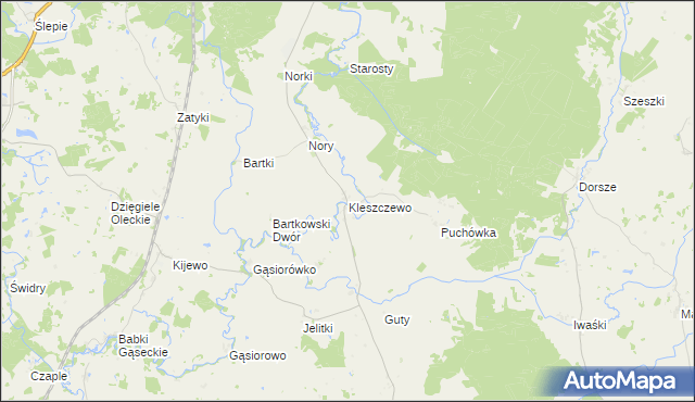 mapa Kleszczewo gmina Wieliczki, Kleszczewo gmina Wieliczki na mapie Targeo