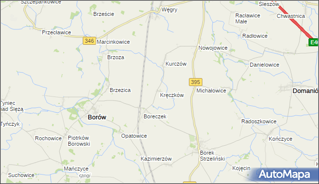 mapa Kręczków, Kręczków na mapie Targeo