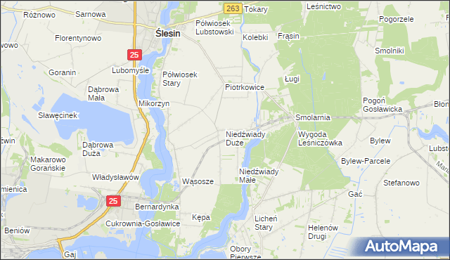 mapa Niedźwiady Duże, Niedźwiady Duże na mapie Targeo