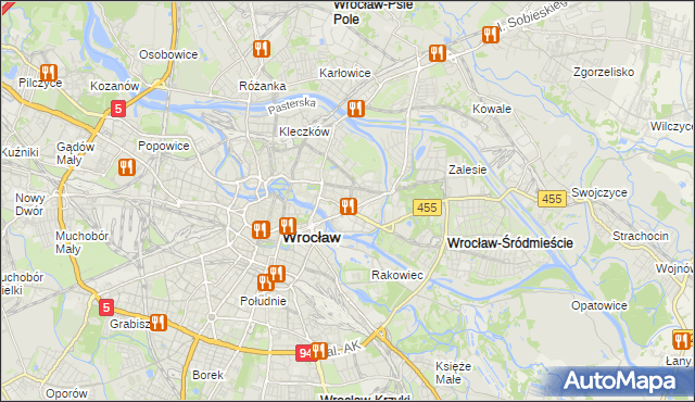 mapa Plac Grunwaldzki, Plac Grunwaldzki na mapie Targeo