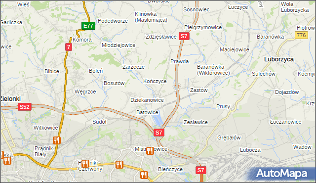 mapa Raciborowice gmina Michałowice, Raciborowice gmina Michałowice na mapie Targeo