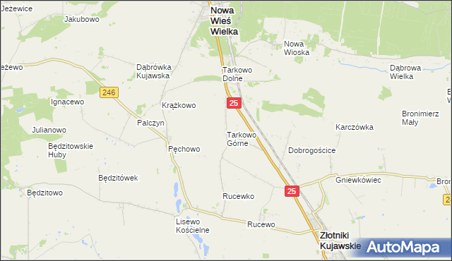 mapa Tarkowo Górne, Tarkowo Górne na mapie Targeo