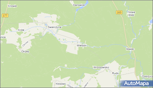 mapa Wielboki, Wielboki na mapie Targeo