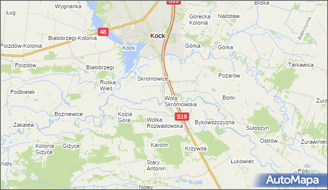 mapa Wola Skromowska, Wola Skromowska na mapie Targeo