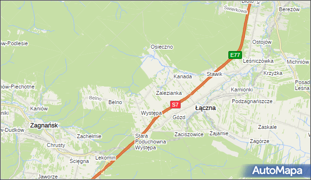 mapa Zalezianka, Zalezianka na mapie Targeo