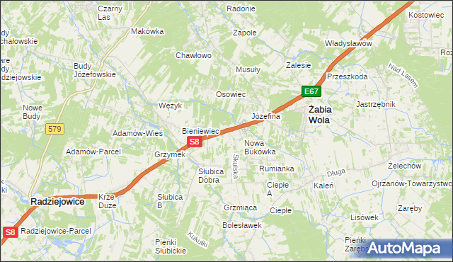 mapa Stara Bukówka, Stara Bukówka na mapie Targeo