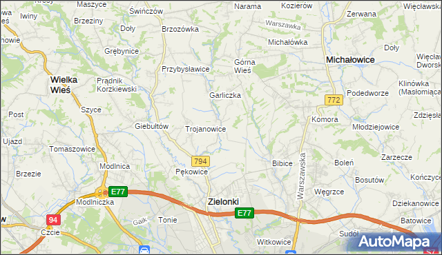 mapa Garlica Murowana, Garlica Murowana na mapie Targeo