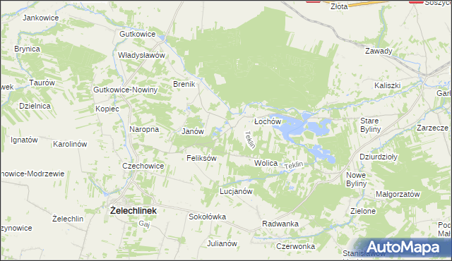mapa Łochów Nowy, Łochów Nowy na mapie Targeo