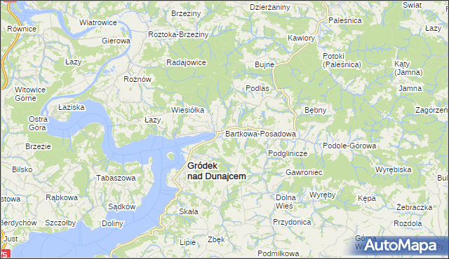 mapa Bartkowa-Posadowa, Bartkowa-Posadowa na mapie Targeo