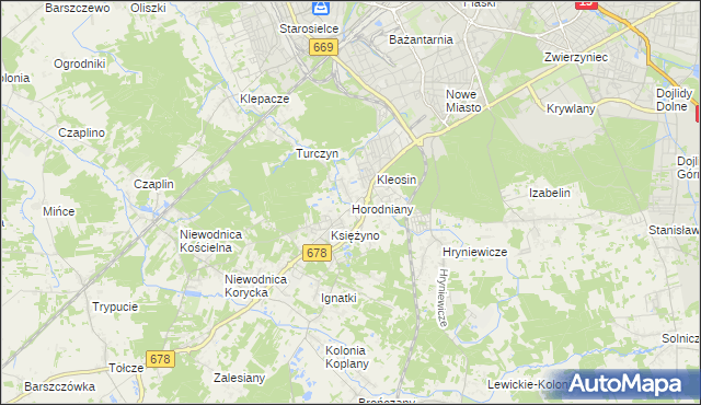 mapa Horodniany, Horodniany na mapie Targeo