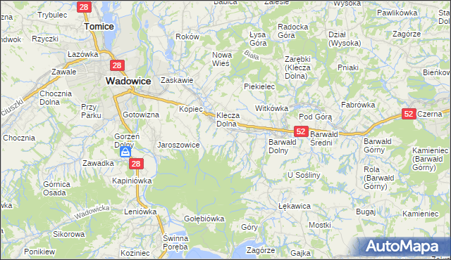 mapa Klecza Górna, Klecza Górna na mapie Targeo