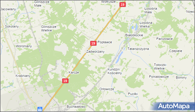 mapa Kundzin, Kundzin na mapie Targeo