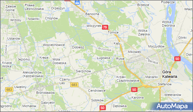 mapa Ługówka, Ługówka na mapie Targeo