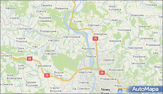 mapa Rdziostów, Rdziostów na mapie Targeo