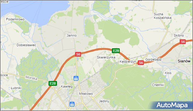 mapa Skwierzynka, Skwierzynka na mapie Targeo