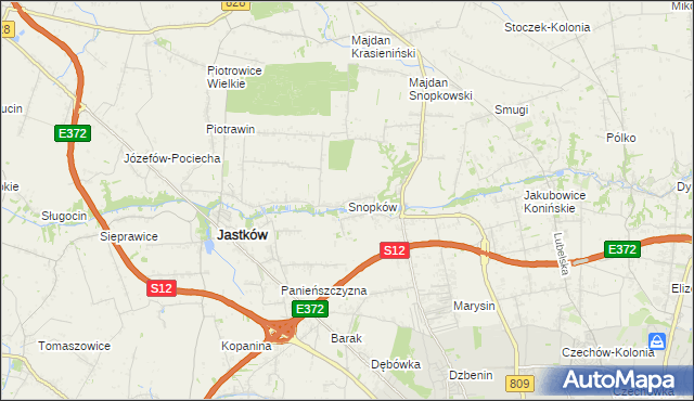 mapa Snopków, Snopków na mapie Targeo