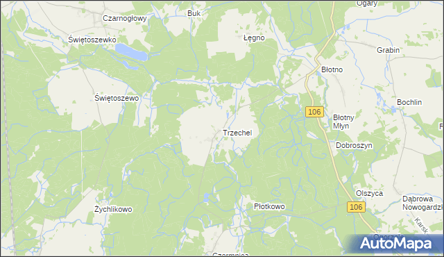 mapa Trzechel, Trzechel na mapie Targeo