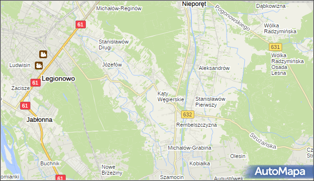 mapa Kąty Węgierskie, Kąty Węgierskie na mapie Targeo