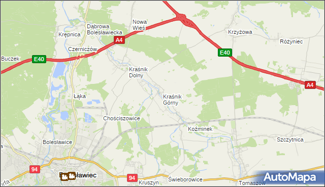 mapa Kraśnik Górny, Kraśnik Górny na mapie Targeo