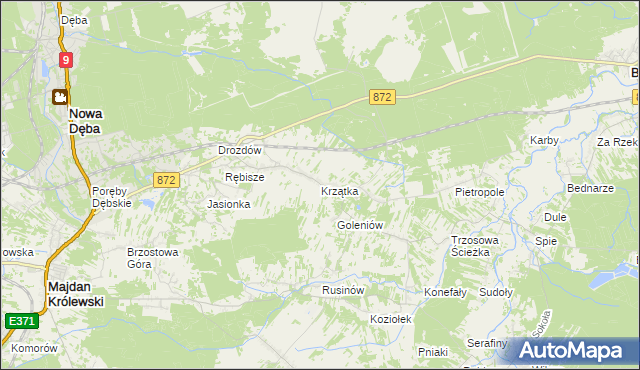 mapa Krzątka, Krzątka na mapie Targeo