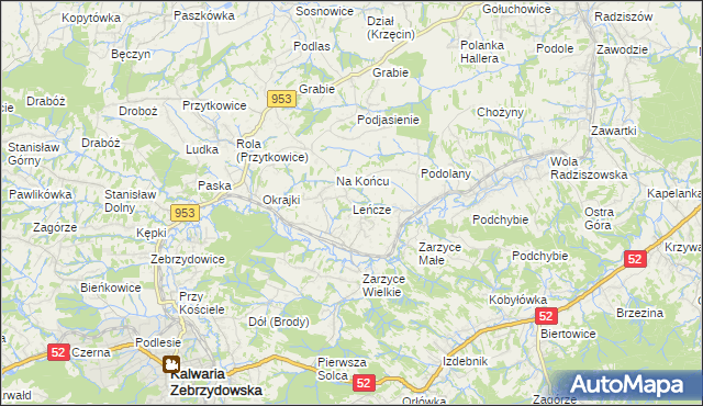 mapa Leńcze, Leńcze na mapie Targeo