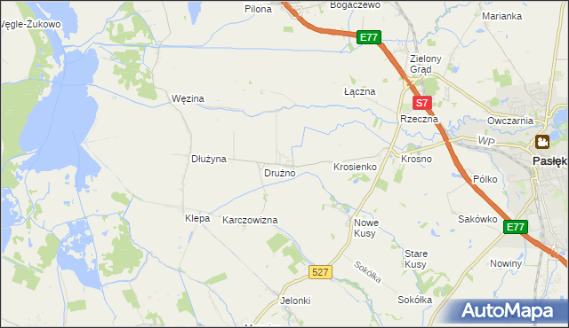 mapa Lisów gmina Elbląg, Lisów gmina Elbląg na mapie Targeo